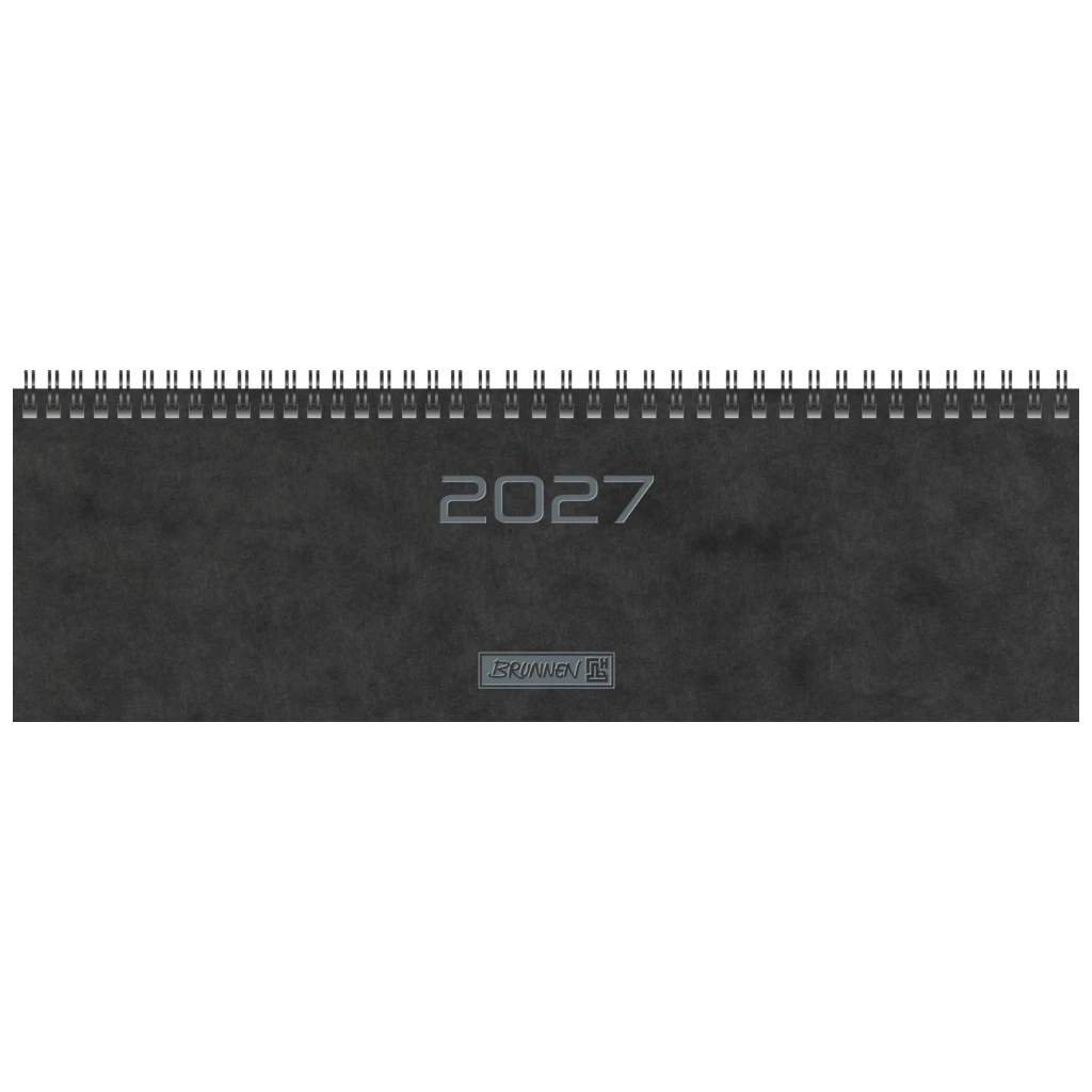 Querterminbuch Mod. 777 2027 | 32,6×10,2 cm, Karton, schwarz