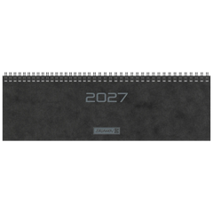 Querterminbuch Mod. 777 2027 | 32,6×10,2 cm, Karton, schwarz