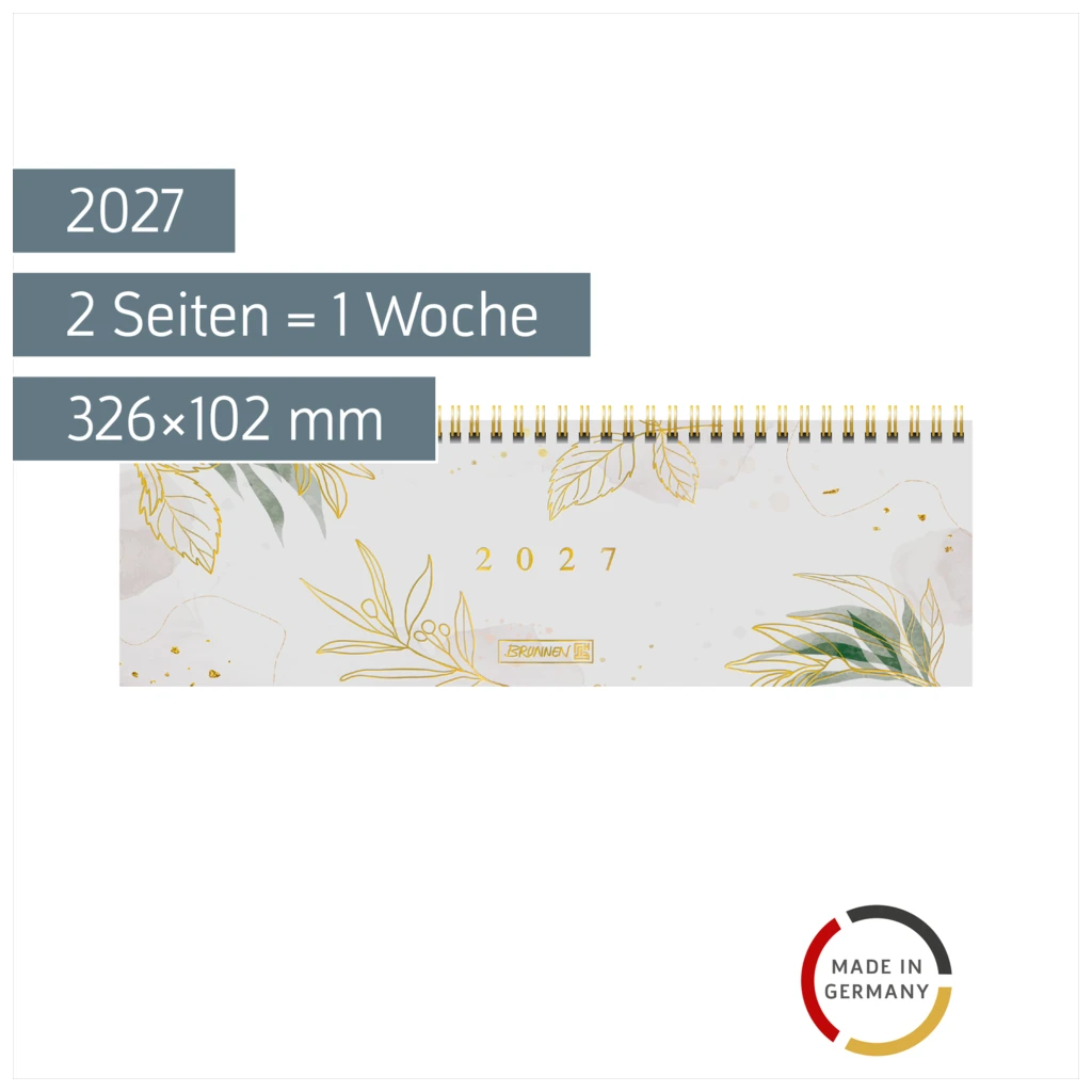 Querterminbuch Mod. 777 2027 „Liv“ | 326×102 mm, Karton