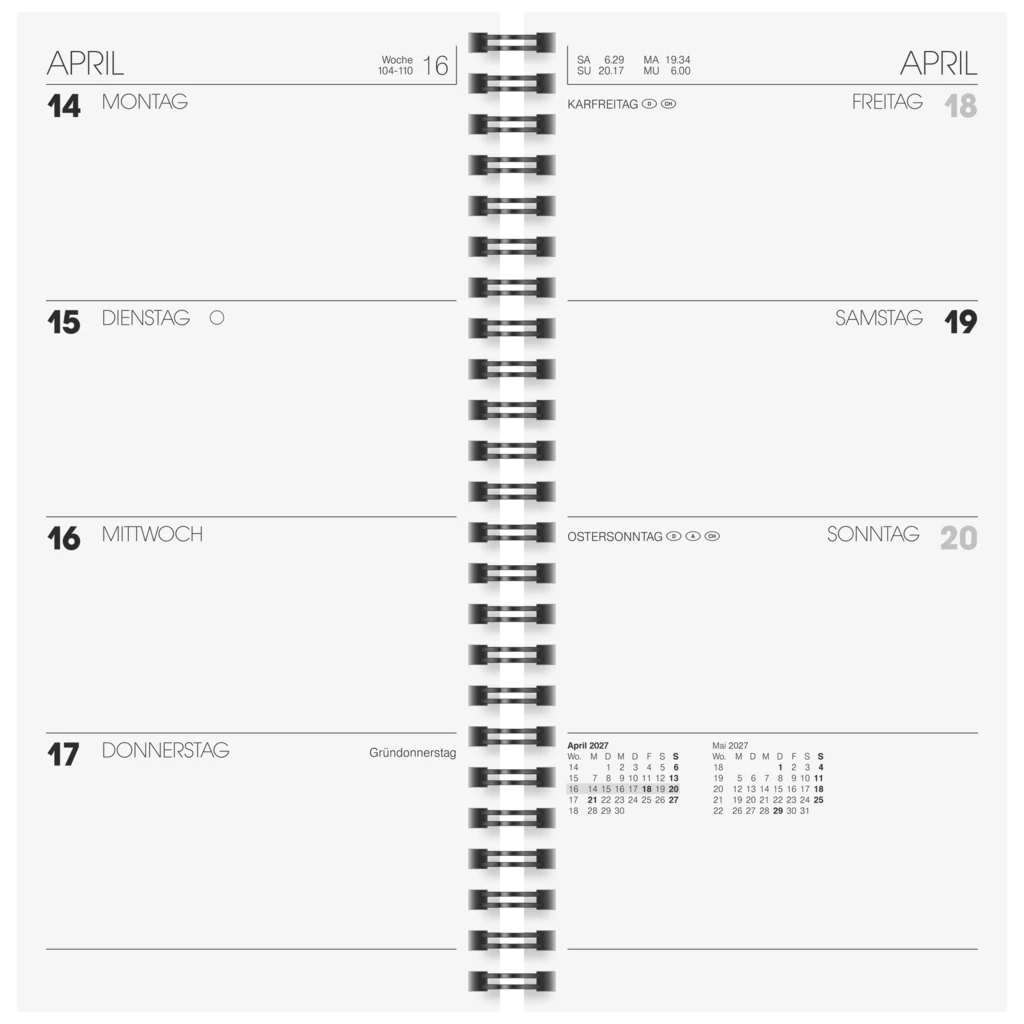 Vormerkbuch Mod. 780 2027 | 100×207 mm, Karton, rot