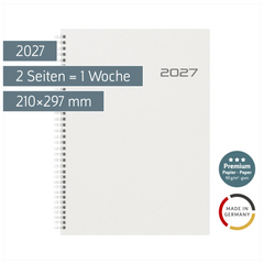 Buchkalender Premium Mod. 781 2027 | A4, Kunststoff, transparent
