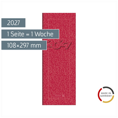 Vormerkbuch Mod. 782 2027 | 108×297 mm, Karton, rot