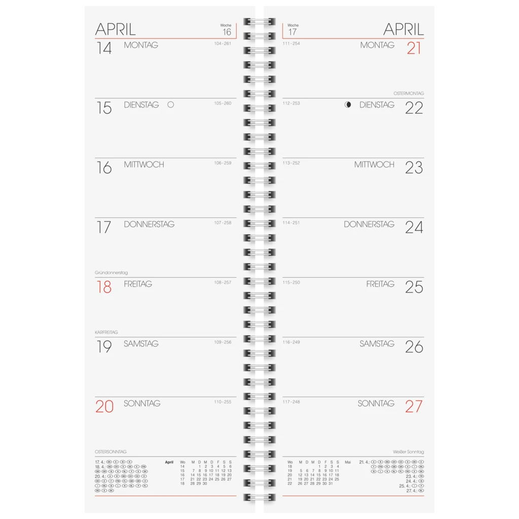 Vormerkbuch Mod. 782 2027 | 108×297 mm, Karton, grün