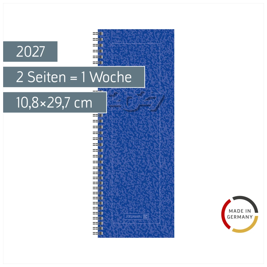 Vormerkbuch Mod. 783 2027 | 10,8×29,7 cm, Karton, blau