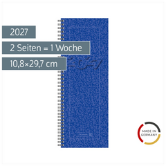 Vormerkbuch Mod. 783 2027 | 10,8×29,7 cm, Karton, blau