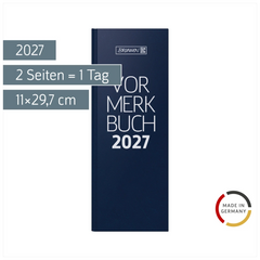 Vormerkbuch Mod. 786 2027 | 11×29,7 cm, Kunststoff, blau