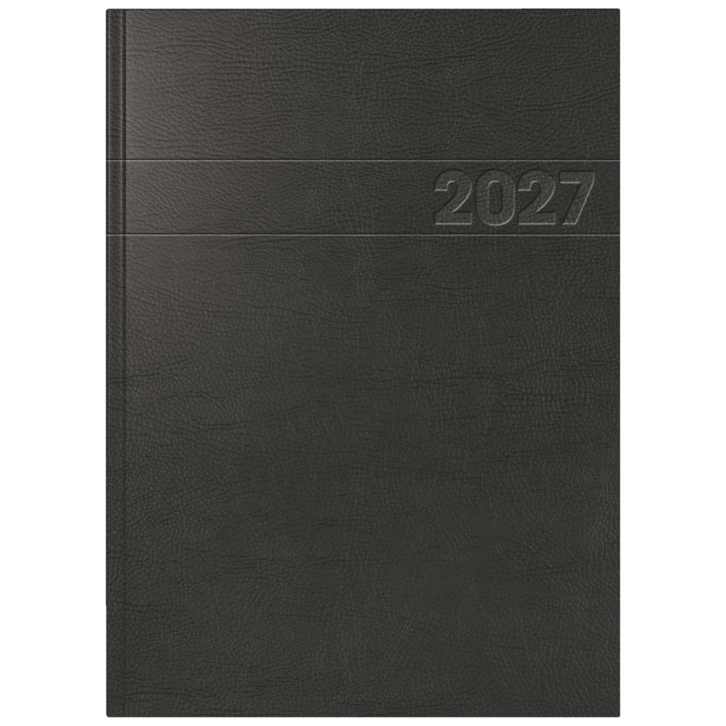 Buchkalender Mod. 787 2027 | A4, Kunststoff, schwarz