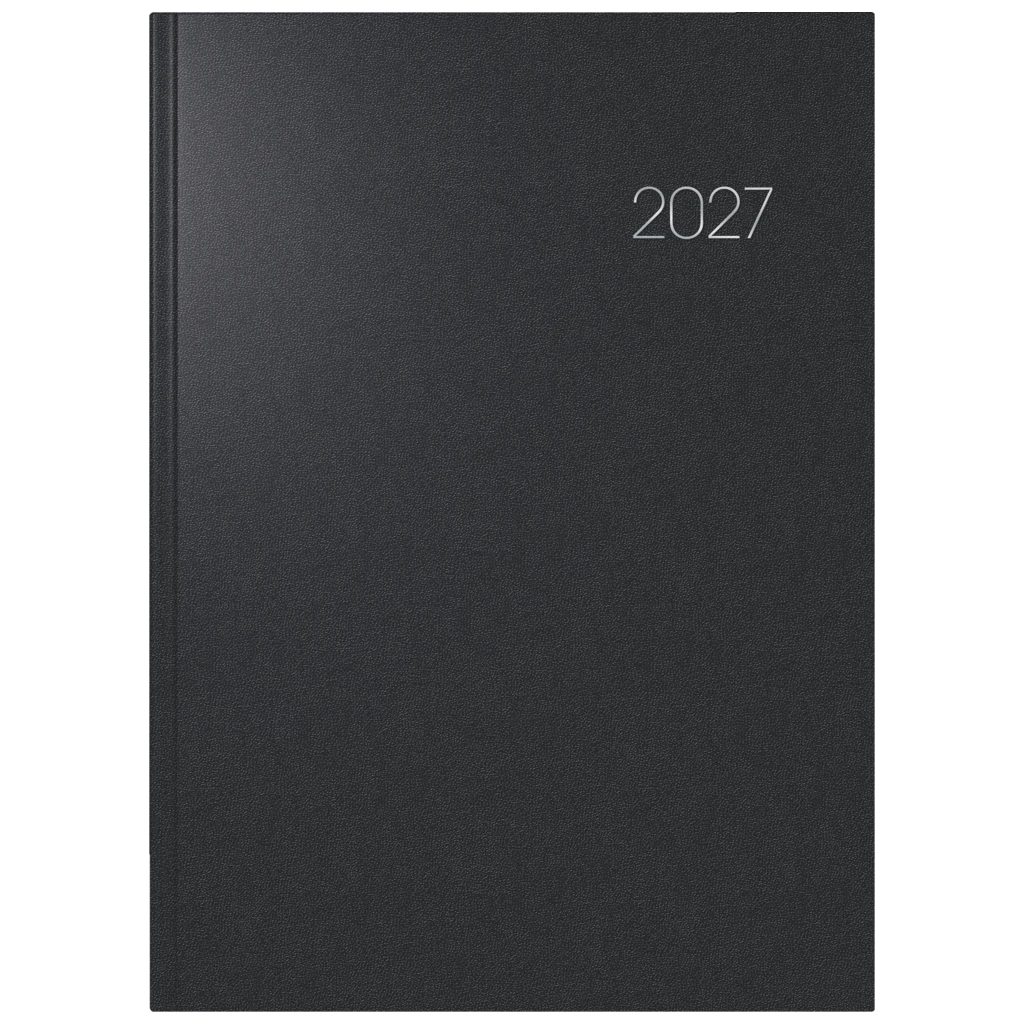 Buchkalender Mod. 787 2027 | A4, Kunststoff, schwarz