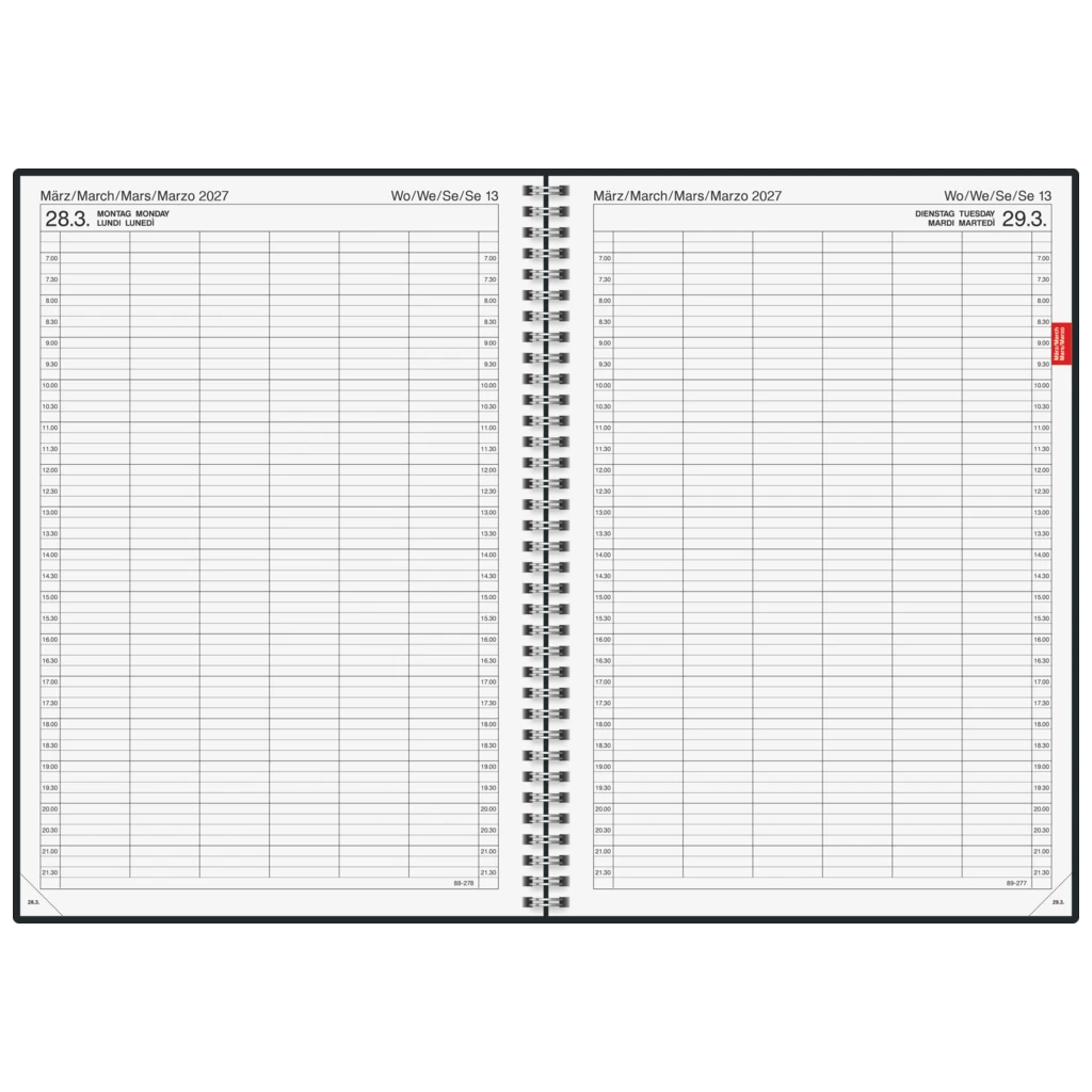 Buchkalender Mod. 789 2027 | A4, Kunststoff, grau