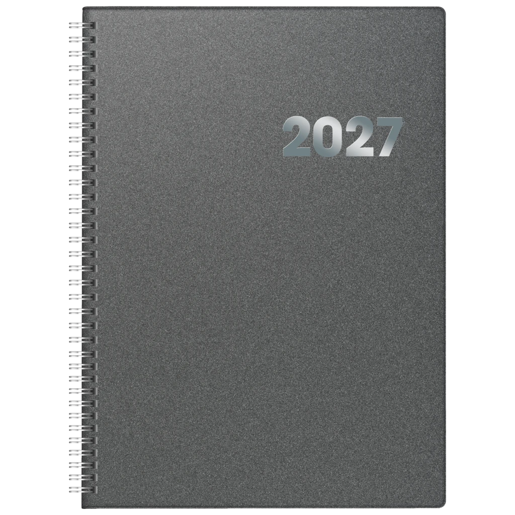 Buchkalender Mod. 789 2027 | A4, Kunststoff, grau
