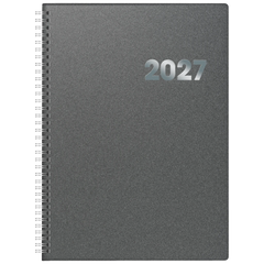 Buchkalender Mod. 789 2027 | A4, Kunststoff, grau