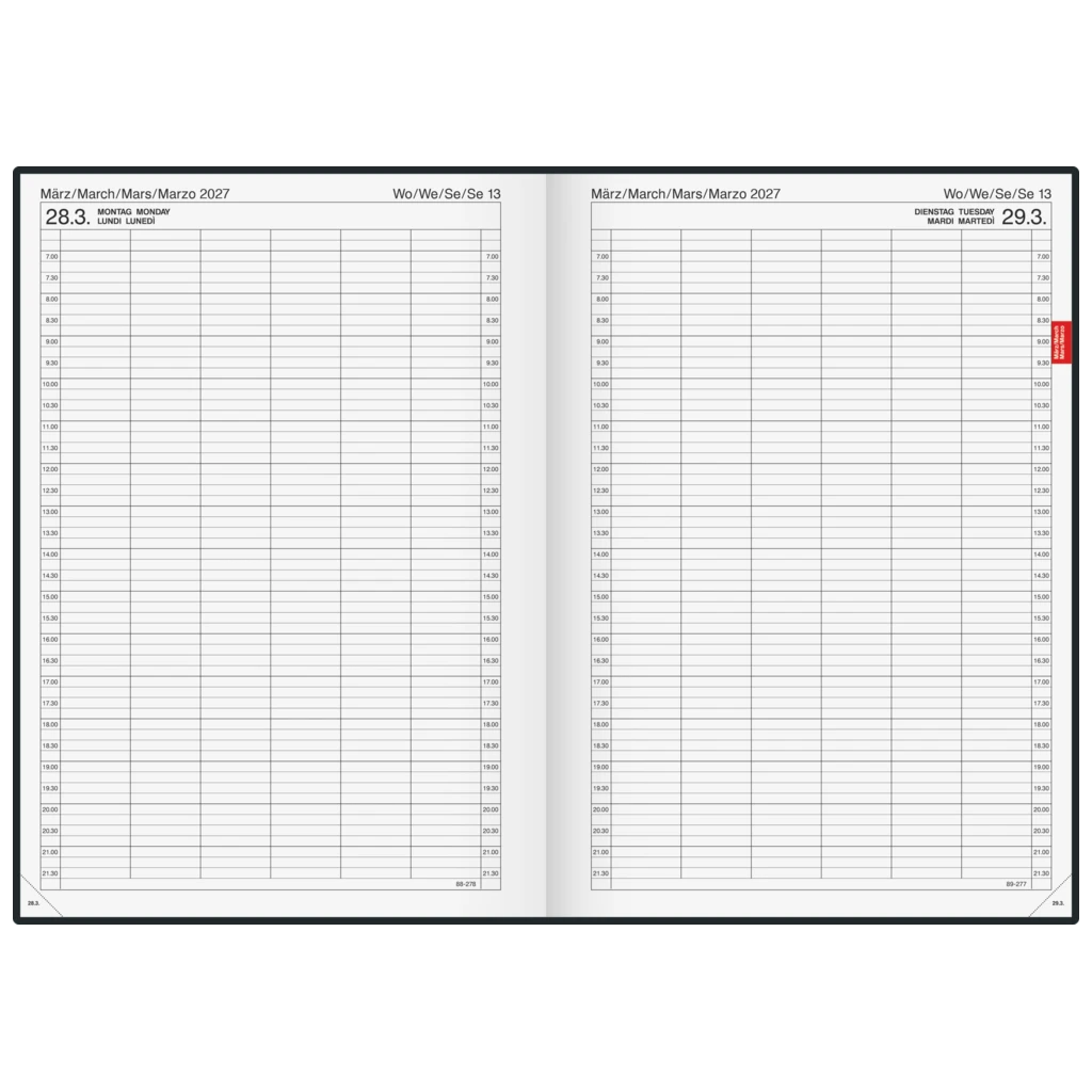 Buchkalender Mod. 789 2027 | A4, Kunststoff, grau