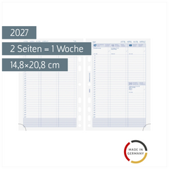 Wochenkalendarium BUSINESS 2027 Spaltenform | A5