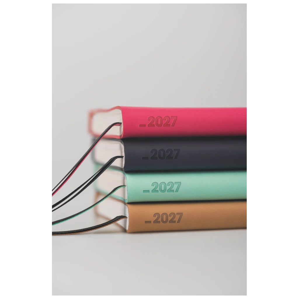 Buchkalender Kompagnon Mod. 791 66 2027 | A5, Kunststoff, pink