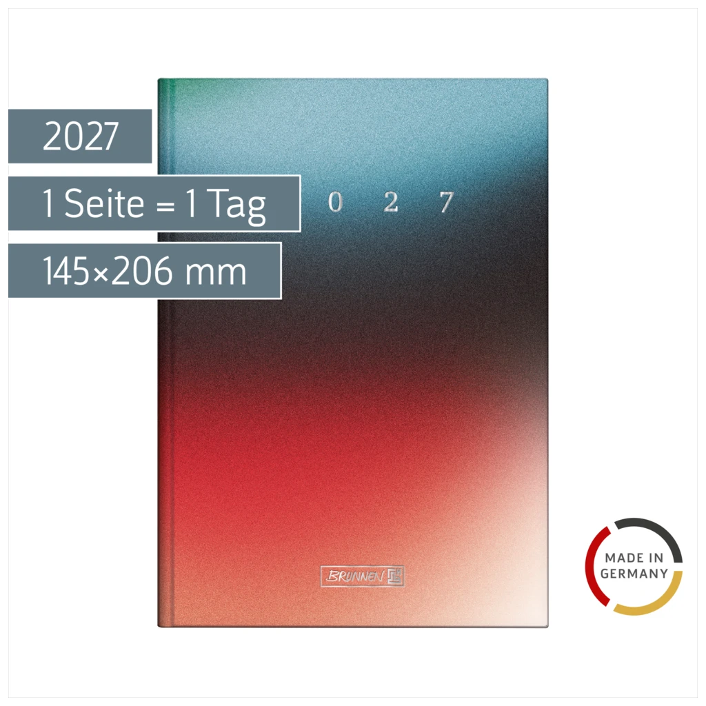 Buchkalender Design Line Mod. 795 2027 „Redblue“ | A5, Papier