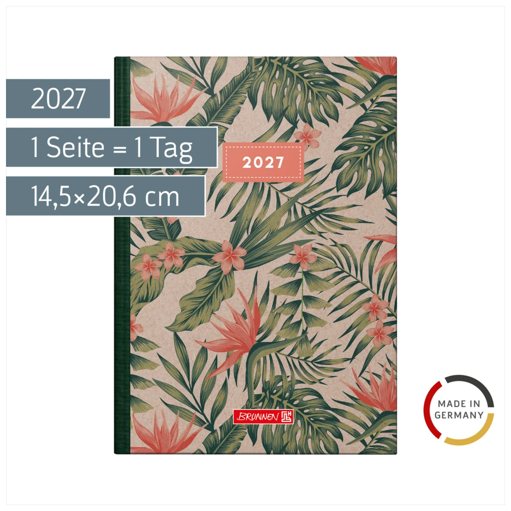 Buchkalender Design Line Mod. 795 2027 „Tropical“ | A5, Papier