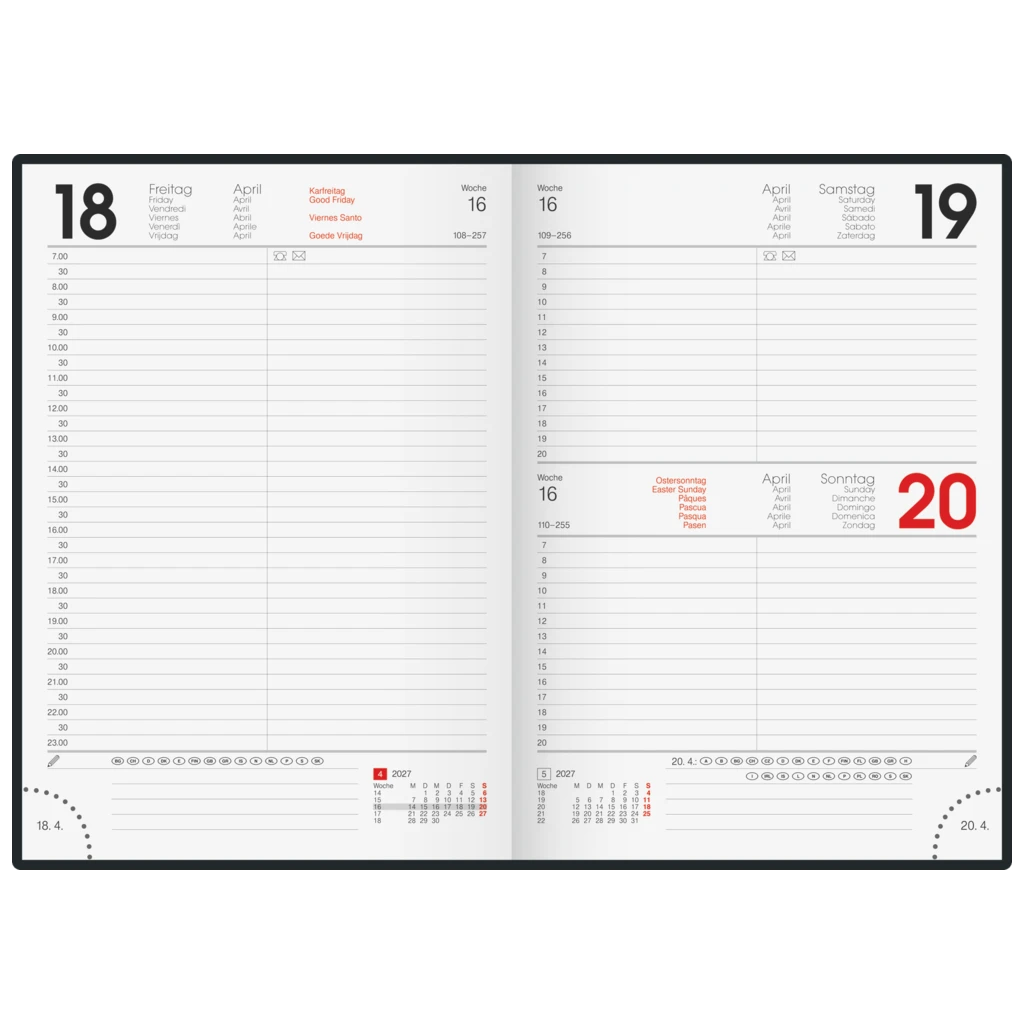 Buchkalender Design Line Mod. 795 2027 „Tropical“ | A5, Papier