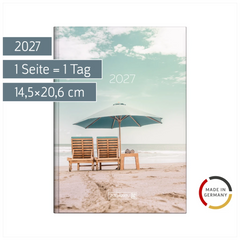 Buchkalender Design Line Mod. 795 2027 „Sunbeds“ | A5, Papier