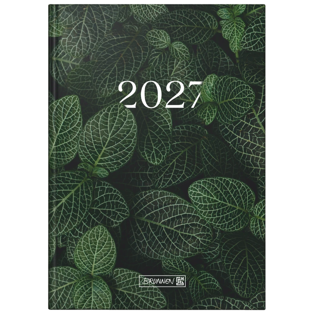 Buchkalender Design Line Mod. 795 2027 „Leaves“ | A5, Papier