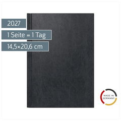 Buchkalender Mod. 795 2027 | A5, Kunststoff, schwarz