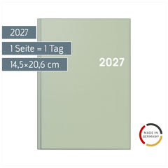 Buchkalender Colour Line Mod. 795 2027 | A5, Kunststoff, salbei