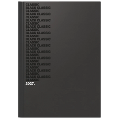 Buchkalender Mod. 795 2027 „Black Classic“ | A5, Kunststoff