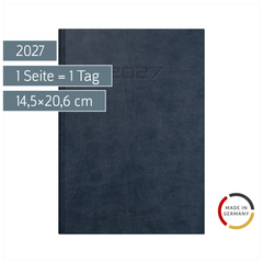 Buchkalender Mod. 795 2027 | A5, Kunstleder, dunkelblau