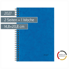 Buchkalender Mod. 796 2027 | A5, Karton, blau