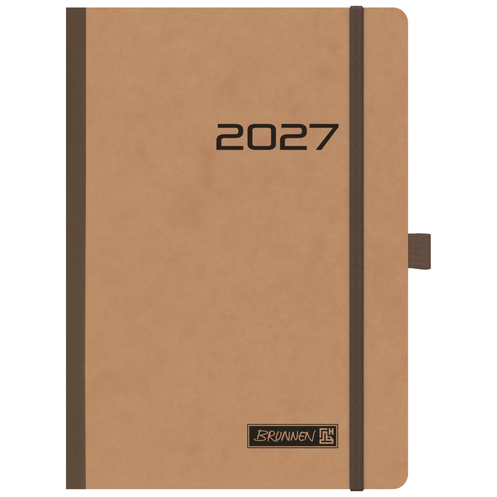 Buchkalender Mod. 796 2027 | A5, Karton, braun