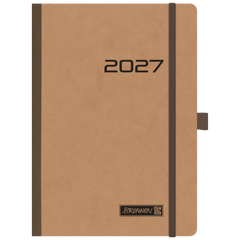 Buchkalender Mod. 796 2027 | A5, Karton, braun