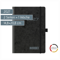 Buchkalender Mod. 796 2027 | A5, Karton, schwarz
