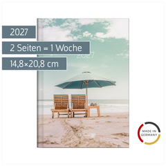 Buchkalender Design Line Mod. 796 2027 „Sunbeds“ | A5, Papier