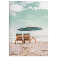 Buchkalender Design Line Mod. 796 2027 „Sunbeds“ | A5, Papier