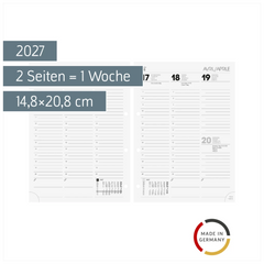 Wochen-Ersatzkalendarium Mod. 796 2027 | 14,8×20,8 cm