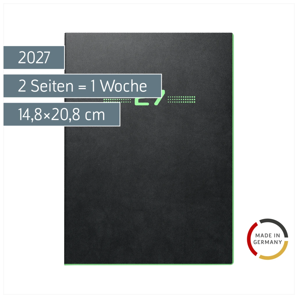 Buchkalender Mod. 796 2027 „Neon“ | A5, Kunststoff