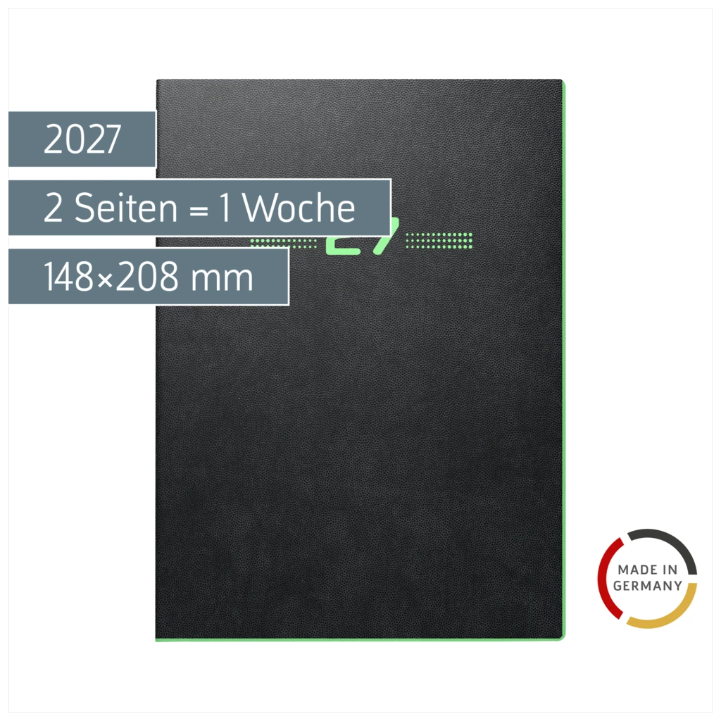 Buchkalender Mod. 796 2027 „Neon“ | A5, Kunststoff