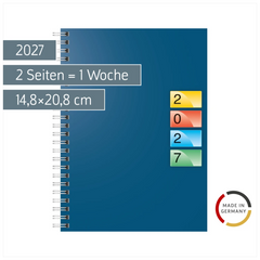 Buchkalender DATAline Mod. 796 40 2027 | A5, Karton, blau