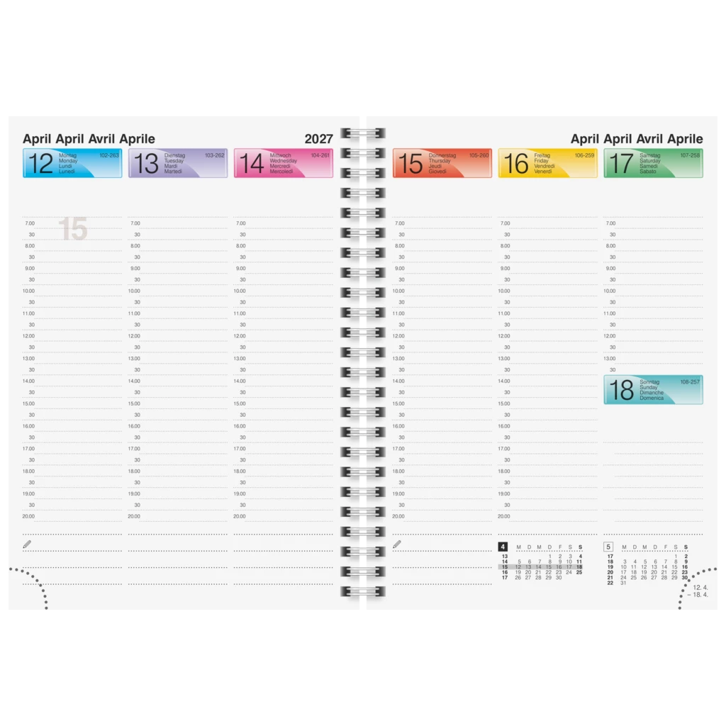 Buchkalender DATAline Mod. 796 40 2027 | A5, Karton, blau