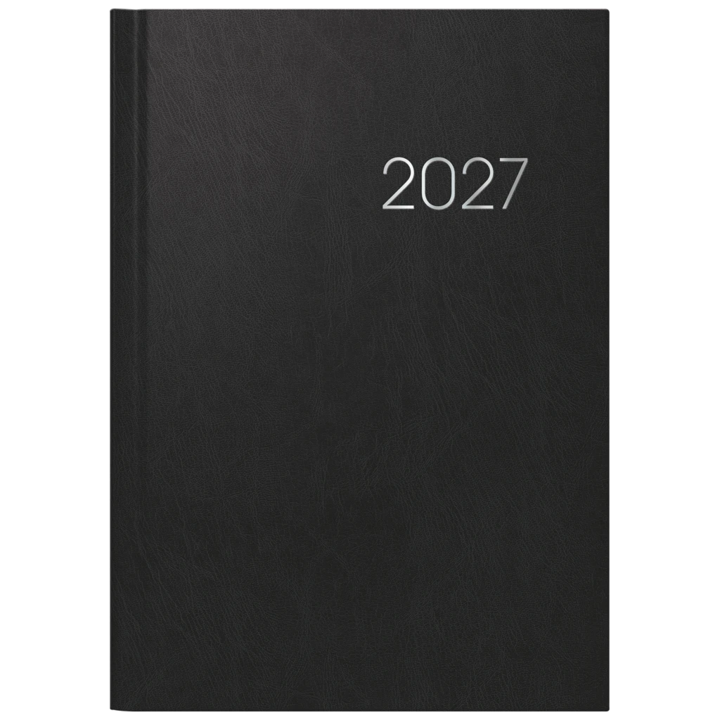 Buchkalender Mod. 796 2027 | A5, Kunststoff, schwarz