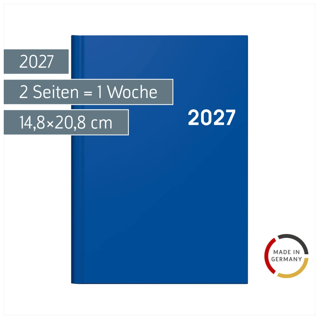 Buchkalender Colour Line Mod. 796 2027 | A5, Kunststoff, blau