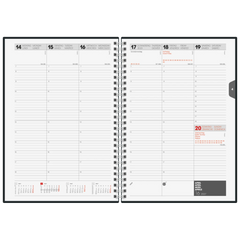 Buchkalender Mod. 797 2027 | 16,8×24 cm, Karton, schwarz