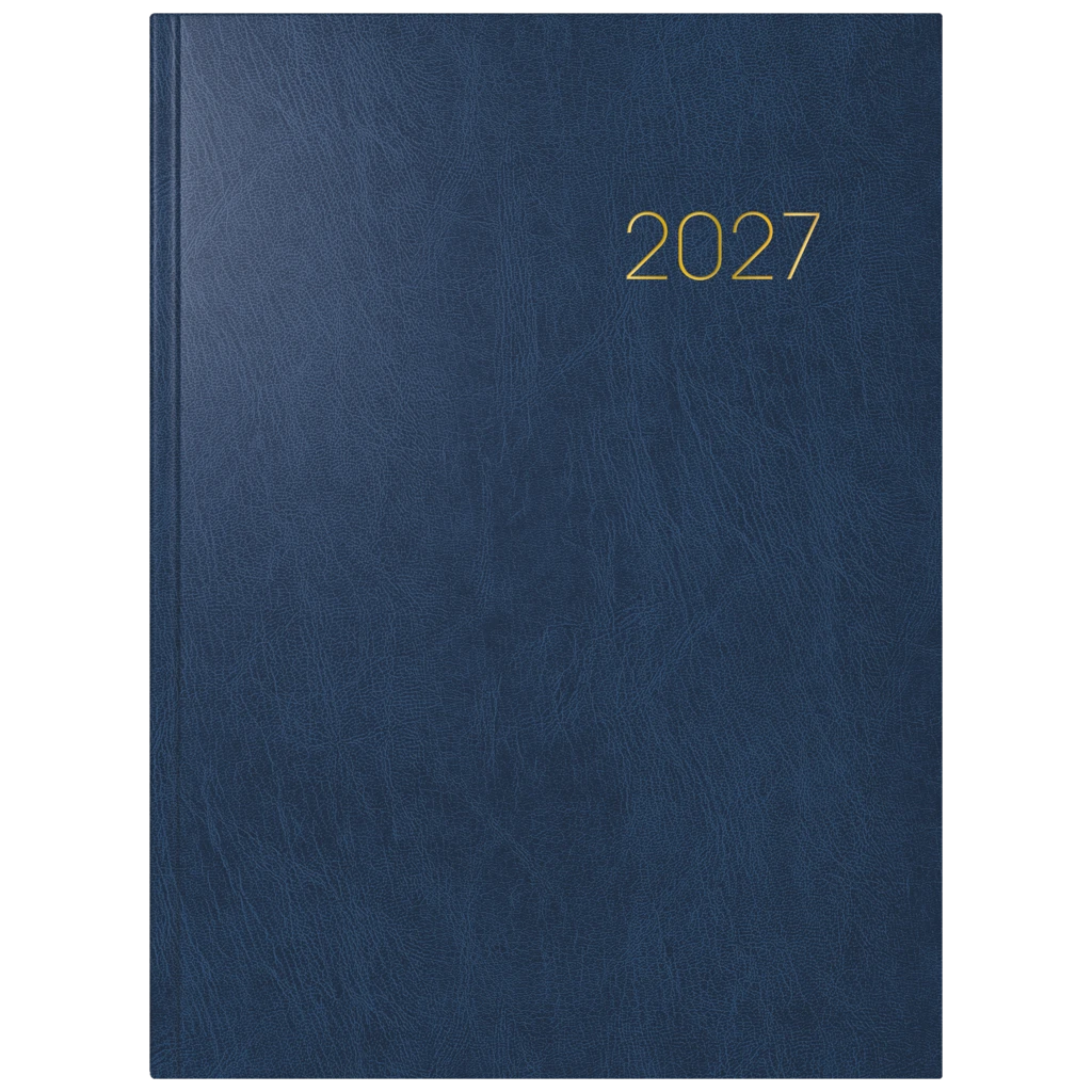 Buchkalender Mod. 797 2027 | 16,8×24 cm, Kunststoff, blau