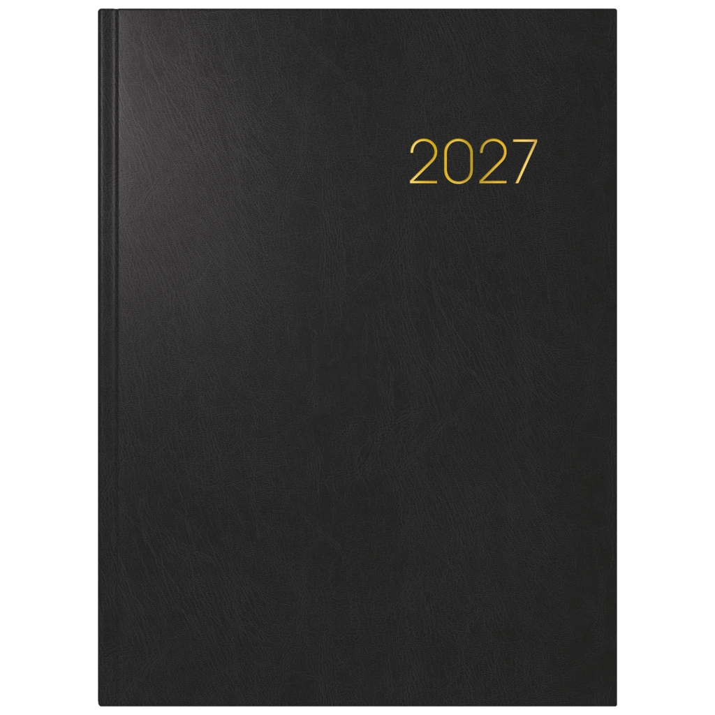 Buchkalender Mod. 797 2027 | 16,8×24 cm, Kunststoff, schwarz