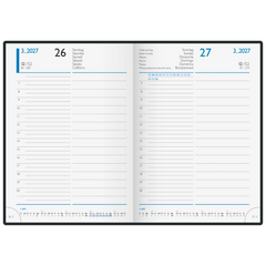 Buchkalender Mod. 798 2027 | A5, Kunststoff, schwarz