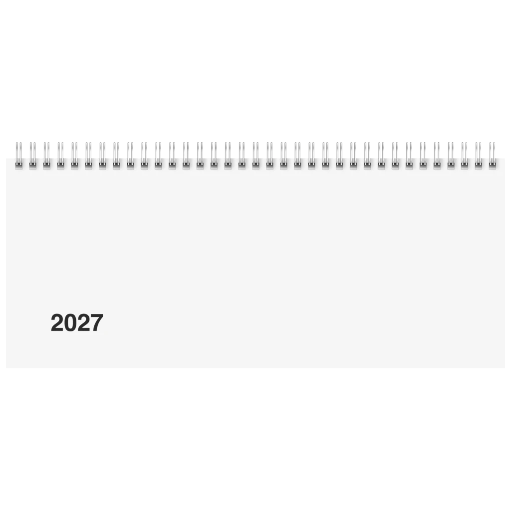 Querterminbuch Mod. 870 2027 | 28,5×12 cm, Karton, weiß