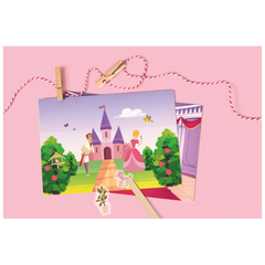 Rubbelsticker Karten-Set „Prinzessin“ | 160×120 mm, bunt