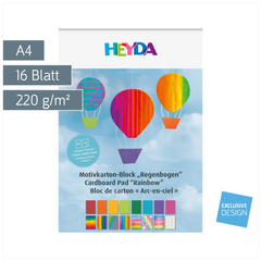 Motivkarton-Block „Regenbogen“ | A4, 16 Blatt, bunt/regenbogen