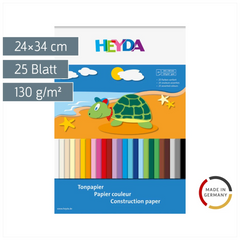 Tonpapier-Superblock | 24×34 cm, 25 Blatt, mehrfarbig