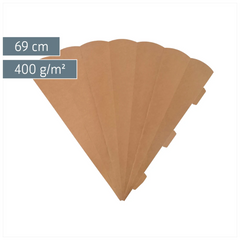 Schultüten-Rohling Zuschnitt | 69 cm, 400 g/m², natur
