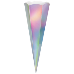 Schultüten-Rohling Zuschnitt | 69 cm, 400 g/m², silber irisierend